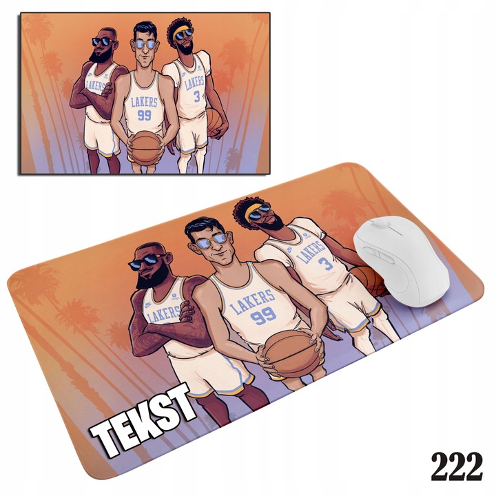 Mousepad World Case Model LAKERS NBA BASKETBALL 20x24cm