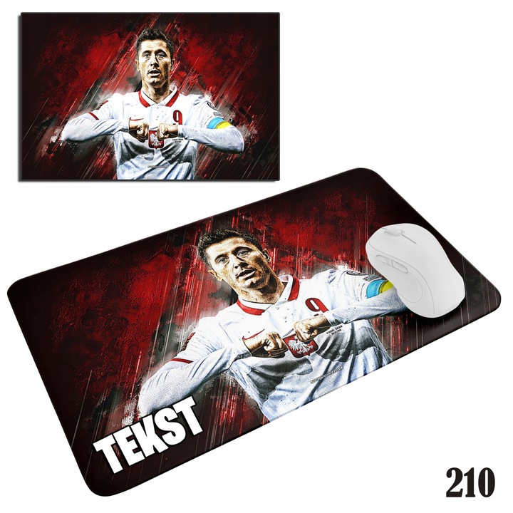 Mousepad World Case, futball Lewandowski, 20x24cm, csúszásmentes
