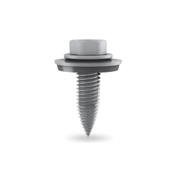 Suruburi Inox Autoforante 6×25 mm pentru Metal cu Saiba EPDM, Cutie 100 Bucati, Fixare Durabila pentru Acoperisuri si Structuri Metalice, eSol