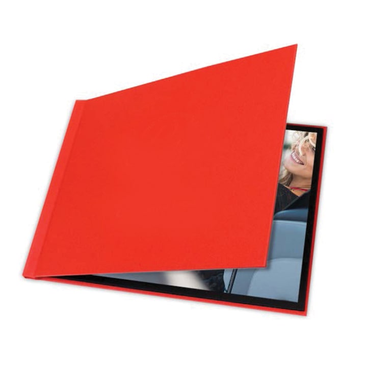 Album Foto Autoadeziv Piele Ecologica Rosu 10x15cm, 12 fotografii