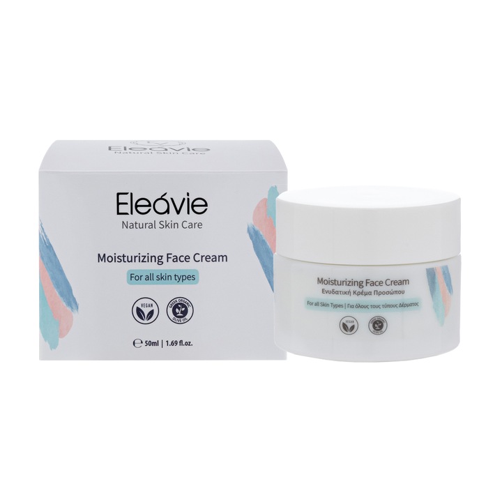 Eleavie arckrém, 50 ml, hidratáló, olívaolajjal és hialuronsavval, krém, minden bőrtípusra