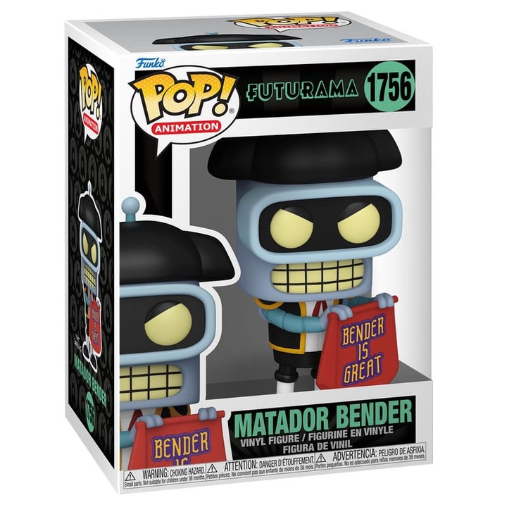 Figurina Funko POP Futurama, Matador Bender, 10cm