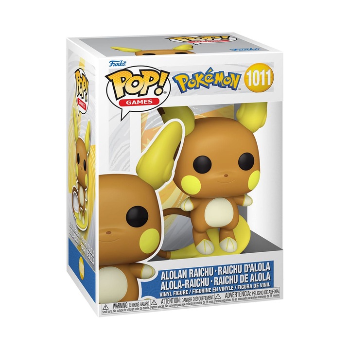 Funko POP Pokemon 1011 Alolan Raichu figura, 10 cm, licenc, standard