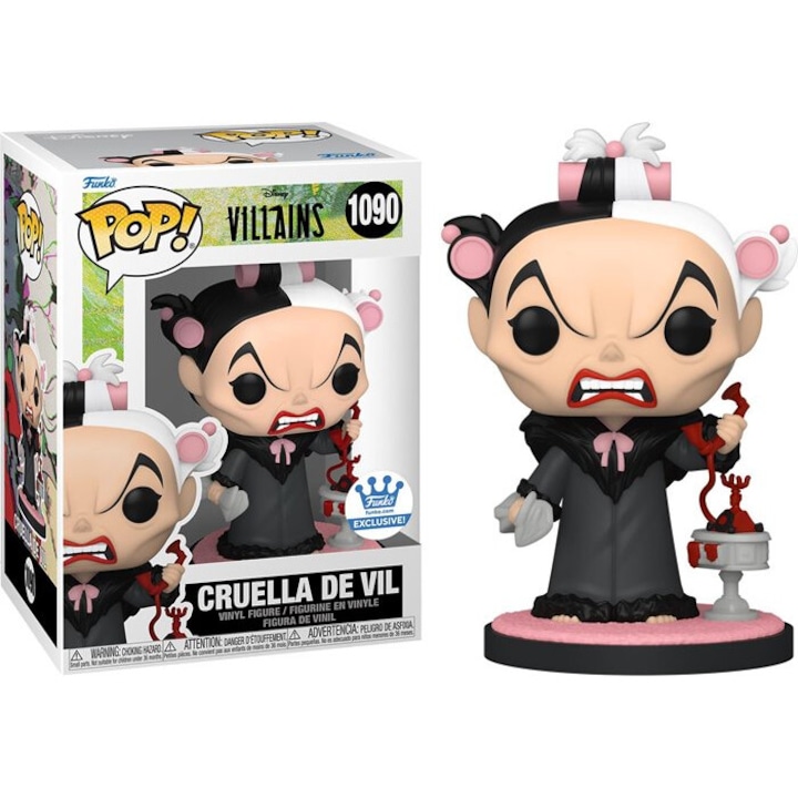 Figurina Funko POP Villains 1090 Cruella De Vil, editie speciala, 9cm
