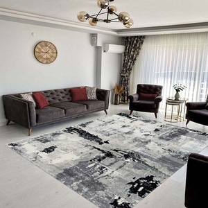 Covor Modern ROSE 80x150 CM, Culoare GRI / NEGRU, Cod: 506