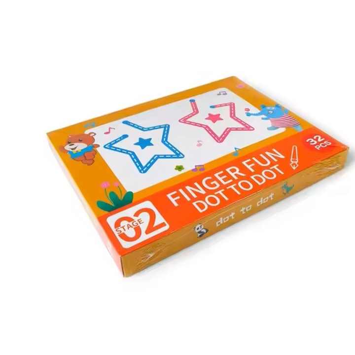 Caiet educativ reutilizabil PAPLIX pentru copii intre 3 si 5 ani, 3 carioci si 1 radiera, 32 pagini