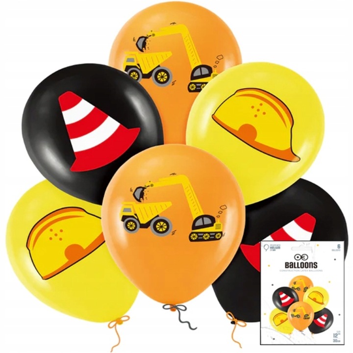 Комплект балони с щампа, Додо, 10 части, латекс, 12 инча, многоцветни