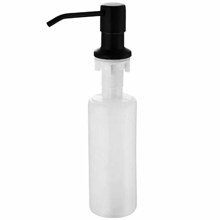 Mosogatószer adagoló, speciális mosogatóba, műanyag, fekete, 300 ml