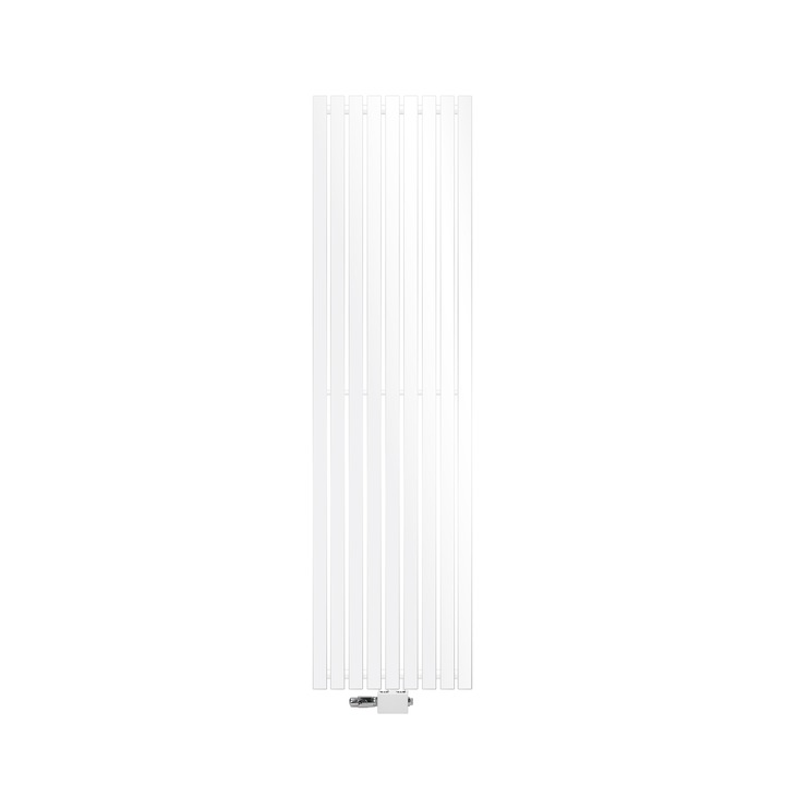 LuxeBath fürdőszobai radiátor, Stella modell, fehér, acél, 480 x 1800 mm, fali csatlakozó saroktermosztáthoz