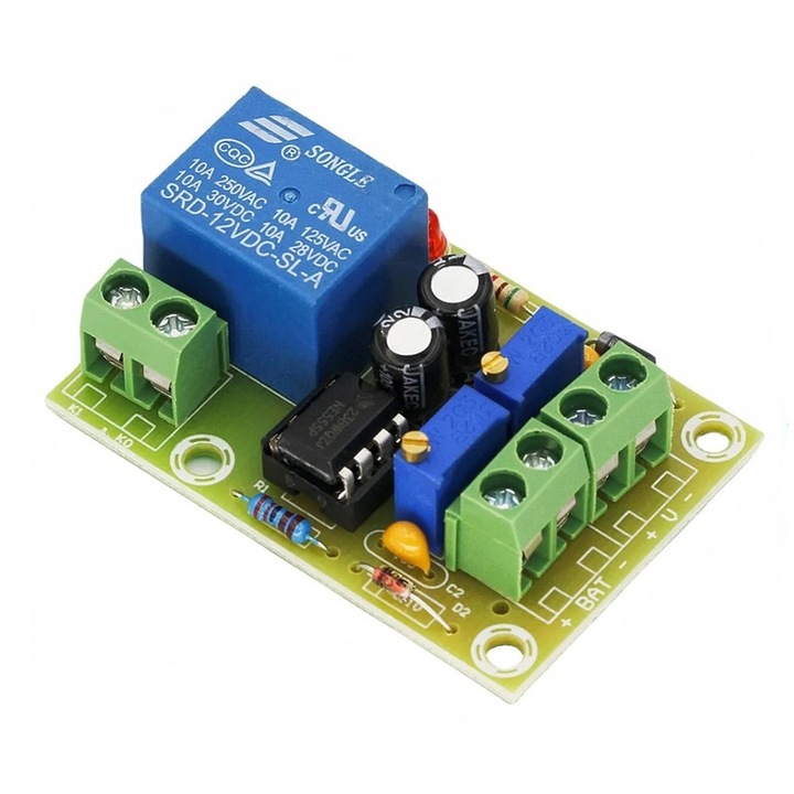 12V-os akkumulátor töltésvezérlő és védelmi modul, XH-M601, Songle