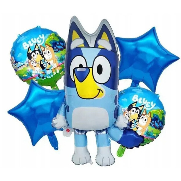 Комплект балони за рожден ден, Dodo, 5 части, многоцветни, 70x54см