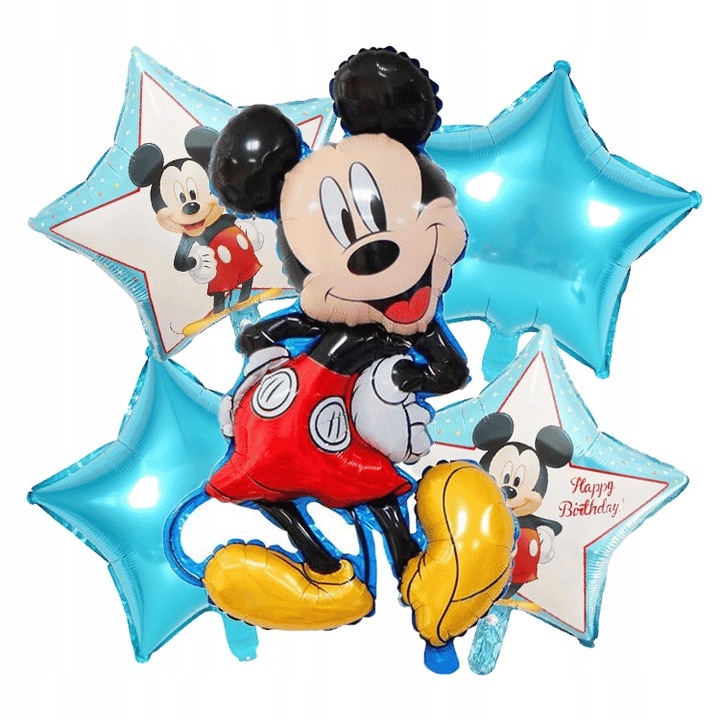 Комплект балони за рожден ден, Dodo, 5 части, многоцветни, 70x54см