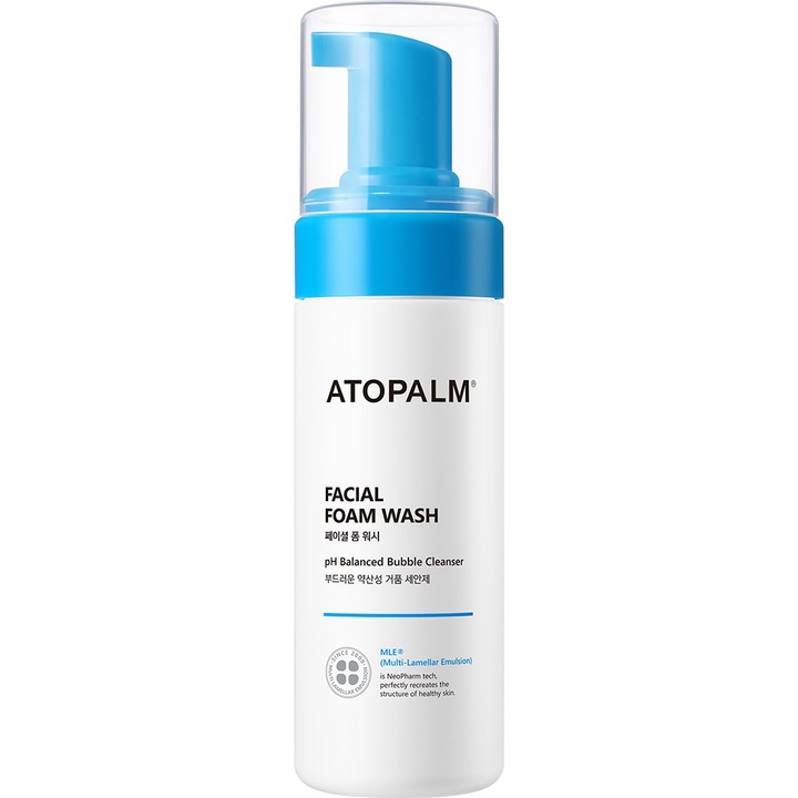 Spuma de curatare delicata pentru piele sensibila potrivita si pentru copii, ATOPALM, 150 ml
