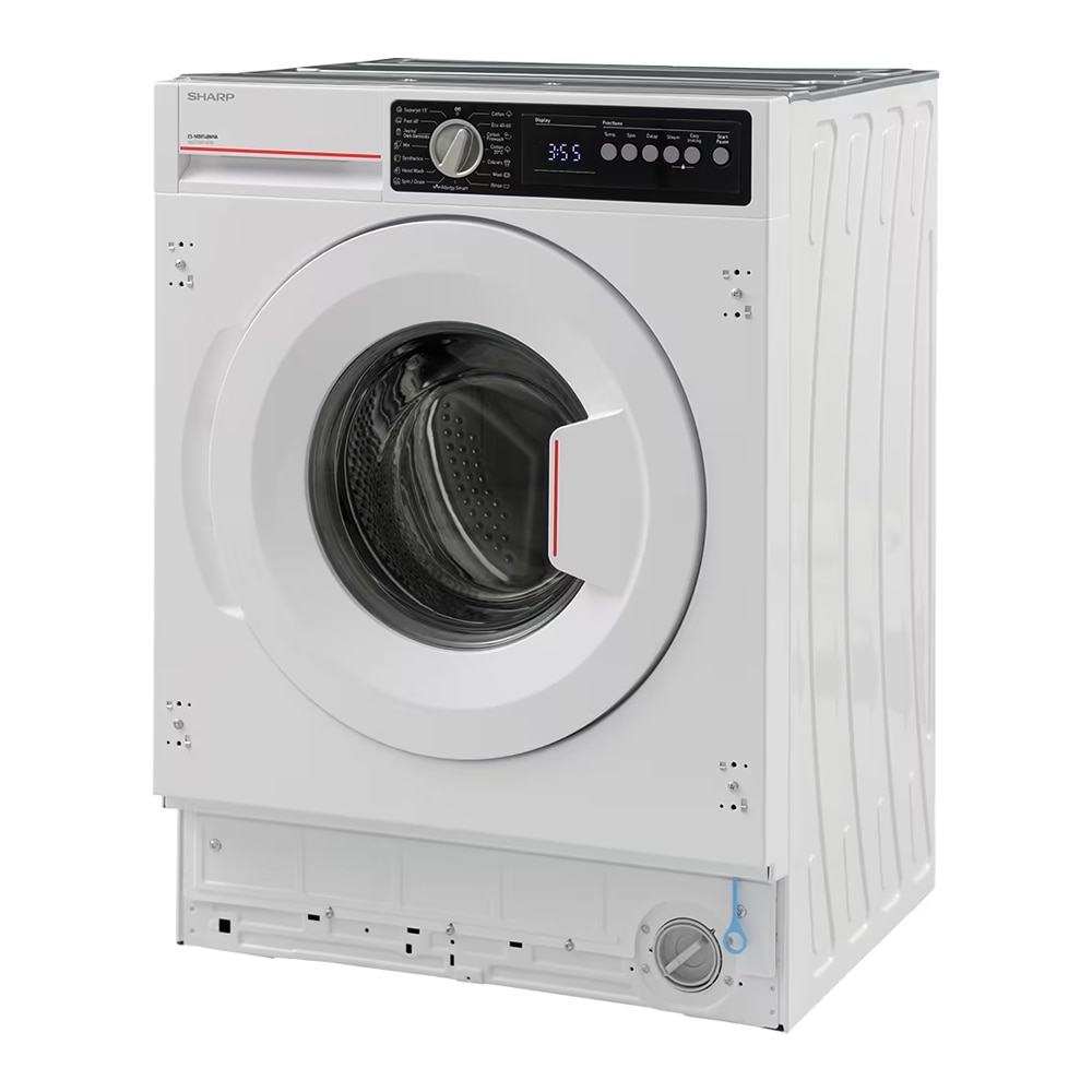 Masina de spalat rufe incorporabila SHARP ES-NIB714BWNA-EE, Steam+,7 kg, AllergySmart, 1400rpm, Clasa A, Alba
