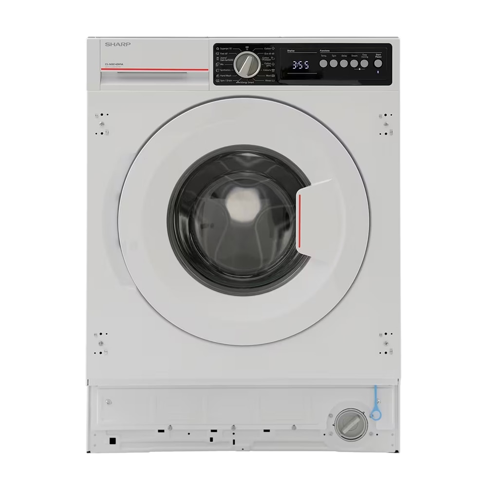 Masina de spalat rufe incorporabila SHARP ES-NIB714BWNA-EE, Steam+,7 kg, AllergySmart, 1400rpm, Clasa A, Alba