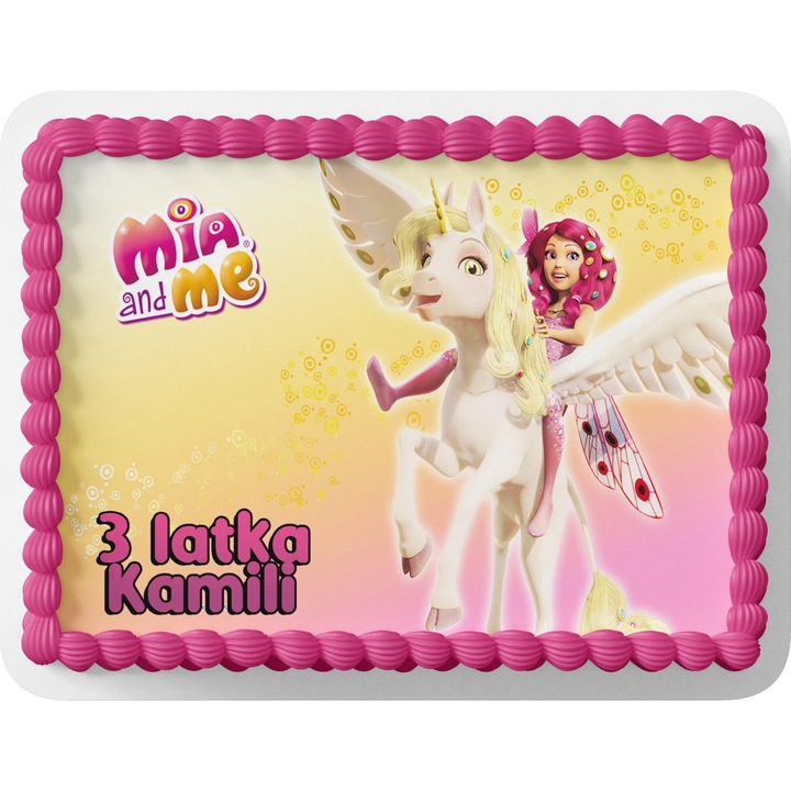 Детска торта за рожден ден Додо Модел А4 20x29CM - MIA AND ME MIA AND ME + ИМЕ