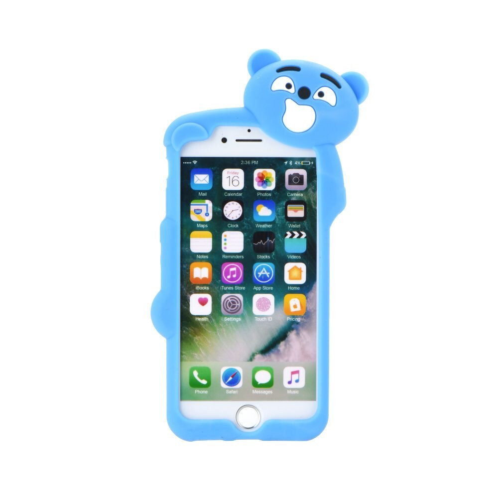 Husa SAMSUNG GALAXY A3 (2016), Silicon cauciucat 3D, PANDA - Bleu