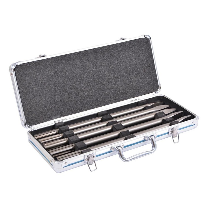 Set dalti SDS MAX 5 piese, Makita, cutie aluminiu