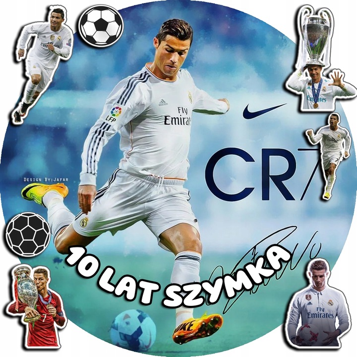 Accesorii tort petrecere World Case Model 30CM - FOTBAL RONALDO + NUME + GRATUIT! 24CM 26CM
