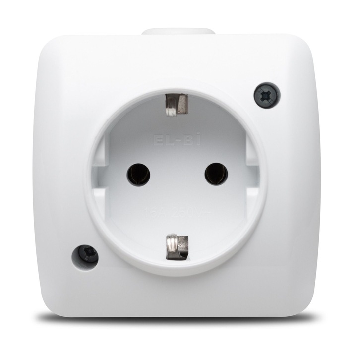 Priza schuko simpla, IP20, alba
