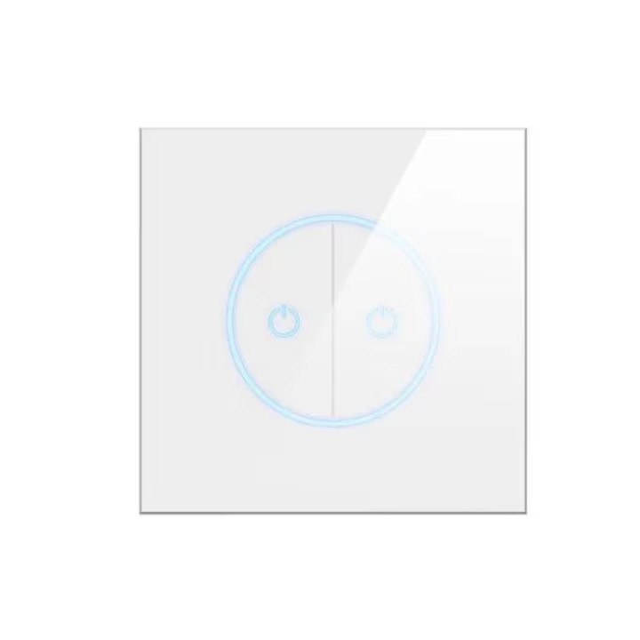 Intelligens kapcsoló, EU szabvány, Tuya Smart life, Wifi 2, 4 GHz+bluetooth, üvegpanel, kompatibilis az Alexával és a Google Assistanttal, N+L, edzett üveg, luxus választék