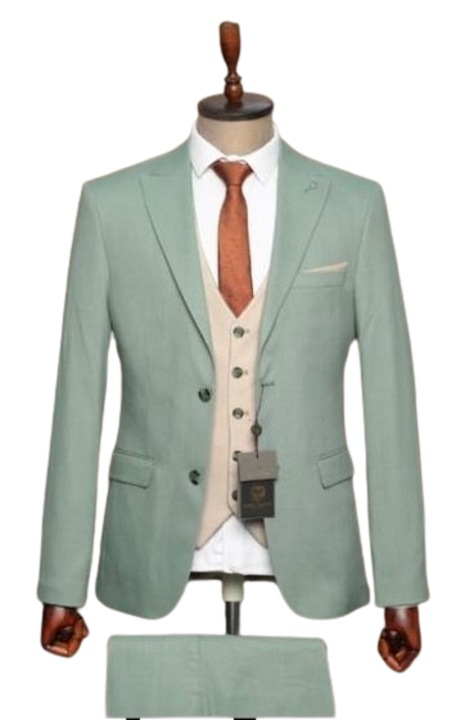 Costum Slim Fit, Verde deschis