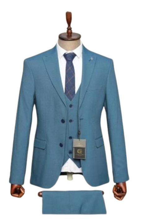 Costum Slim Fit, Albastru petrol