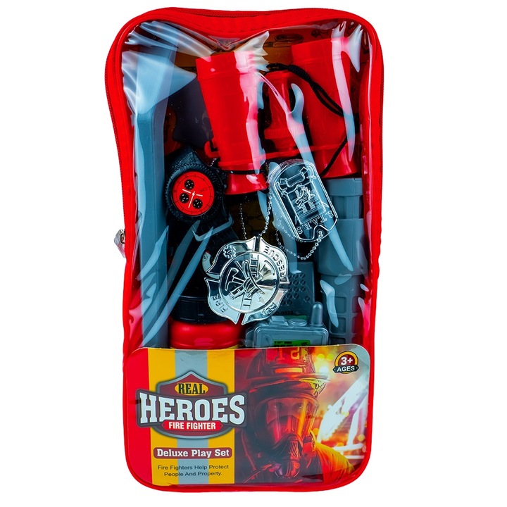 Heroes tűzoltó játékkészlet, 10 kiegészítő, Robentoys