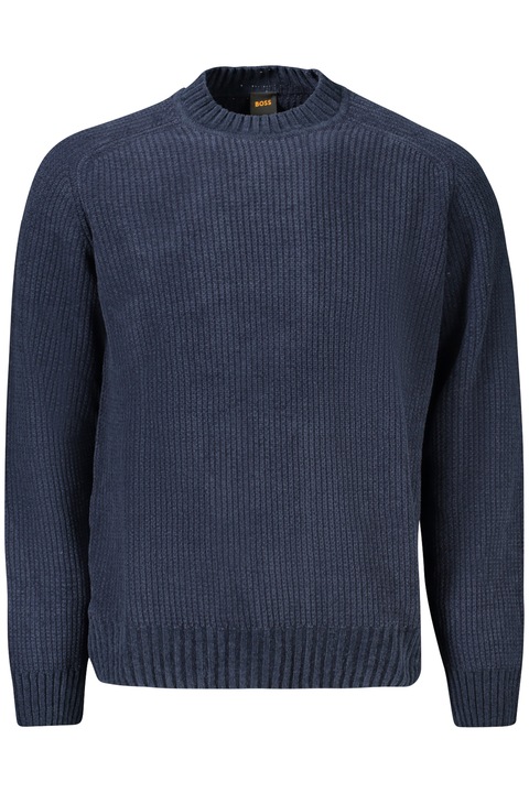 Мъжки пуловер, HUGO BOSS, 100% памук, син, 50523568AMARSON, Син