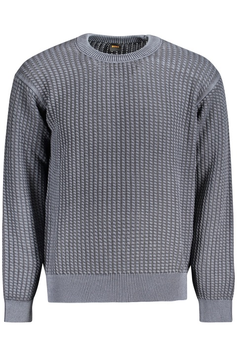 Мъжки пуловер, HUGO BOSS, 100% памук, син, 50531487AGOLAN, Син