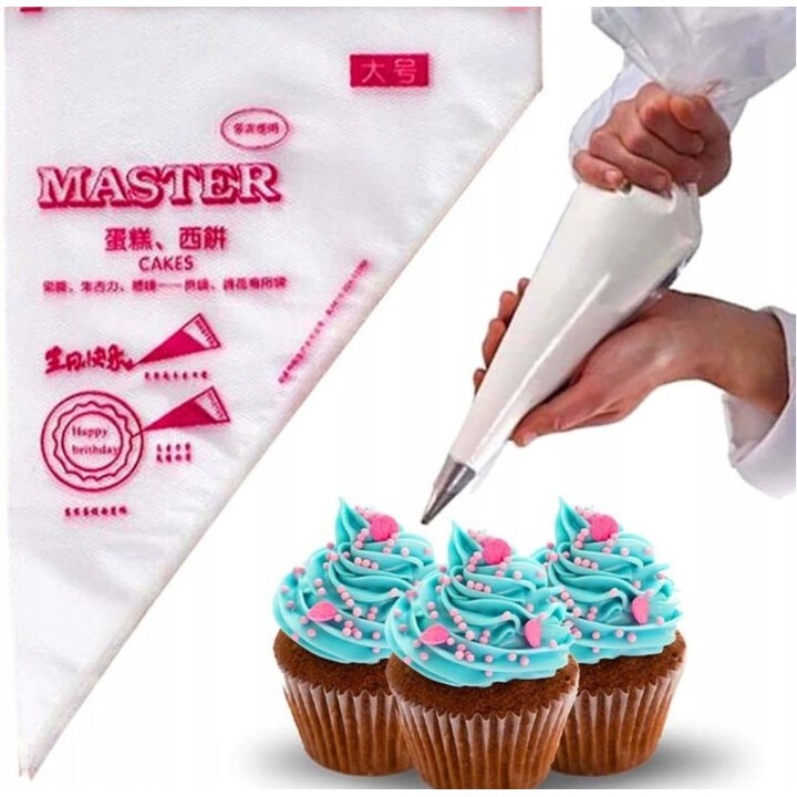 Set 50 pungi de patiserie, World Case, Alb, M