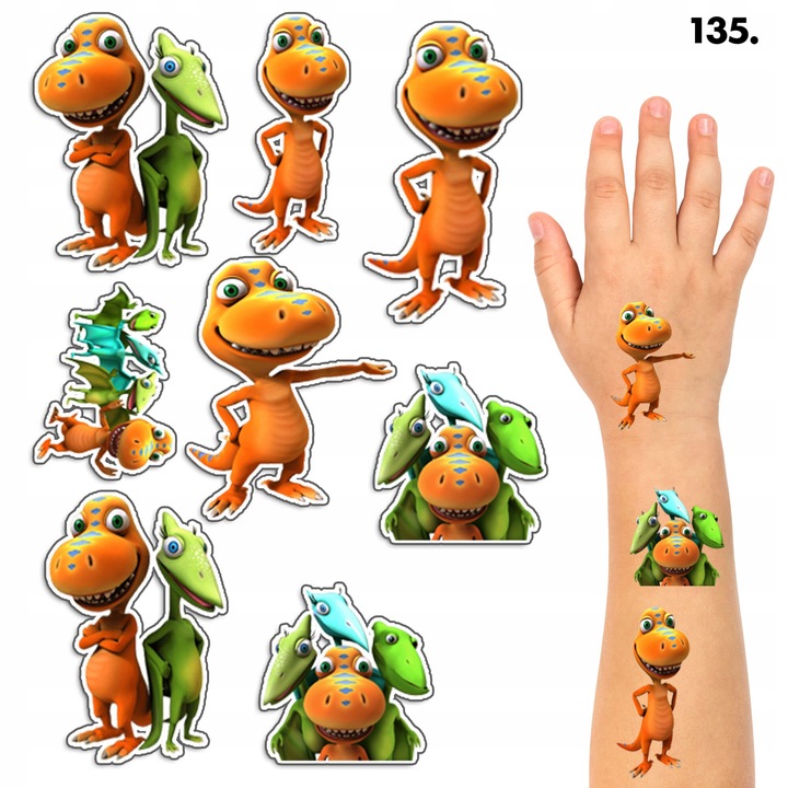 Временни татуировки, World Case, комплект 8 броя, многоцветни, 100x70 мм