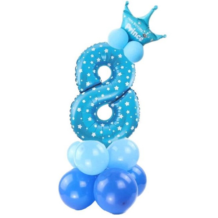 Комплект балони за рожден ден, World Case, син