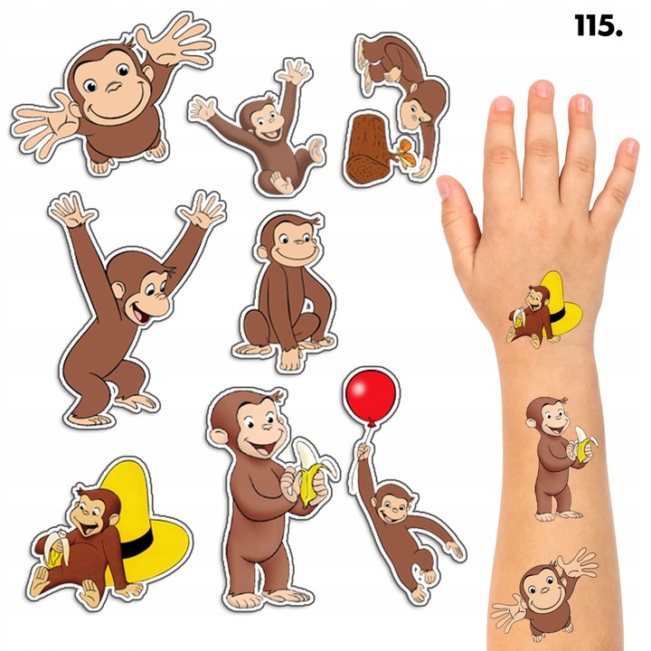 Временни татуировки за деца, World Case, комплект от 1 лист, многоцветен, 100x70 мм