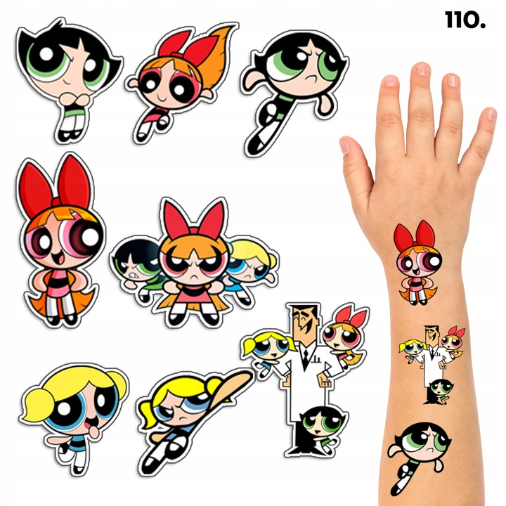 Временни татуировки за деца, World Case, комплект от 1 лист, многоцветен, 100x70 мм