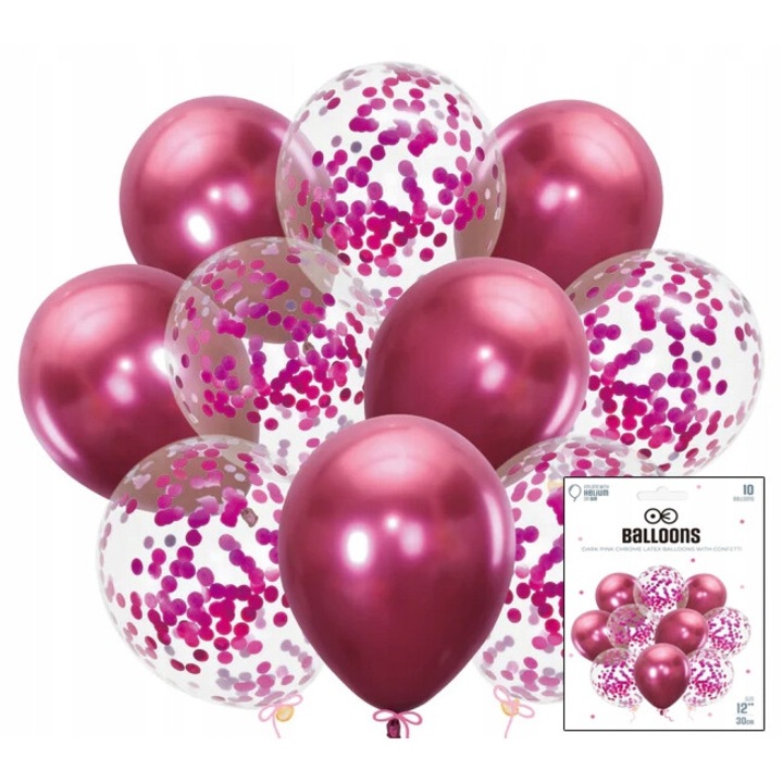 Комплект балони с принт, World Case, 10 части, латекс, 12 инча, многоцветни