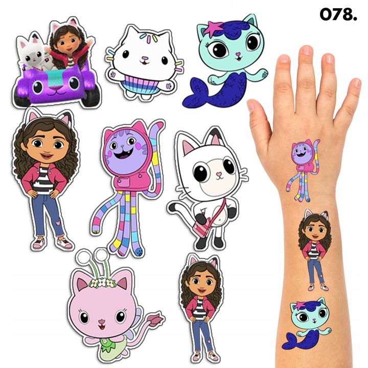 Tatuaje temporare pentru copii, World Case, set 1 foaie, multicolor, 100x70mm