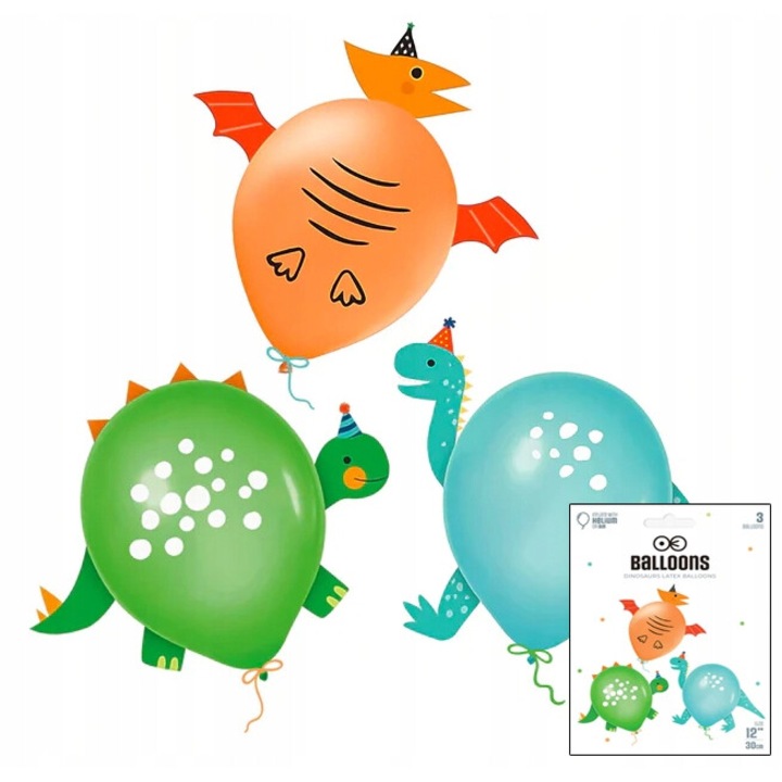 Комплект балони за рожден ден, World Case, 3 части, многоцветни, 12 инча