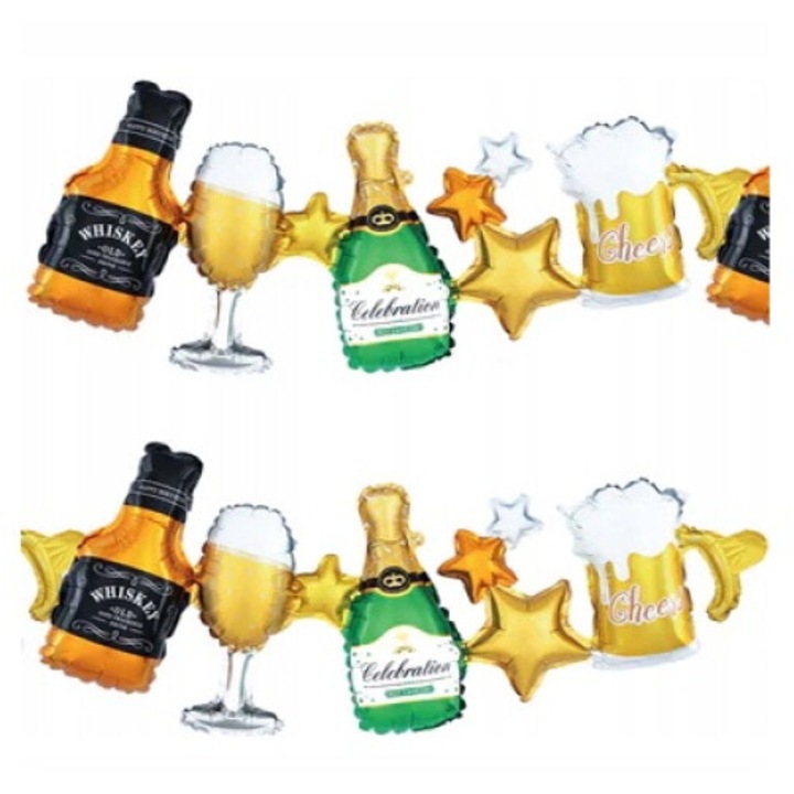 Гирлянд от балони, World Case, 206x34см, многоцветен