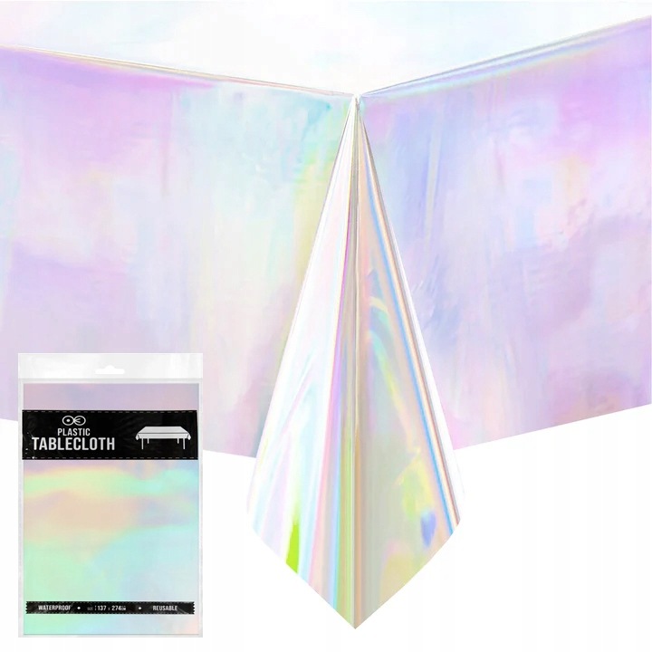 Парти покривка, World Case, опалесцентно сребро, 137x274см, 1 бр.