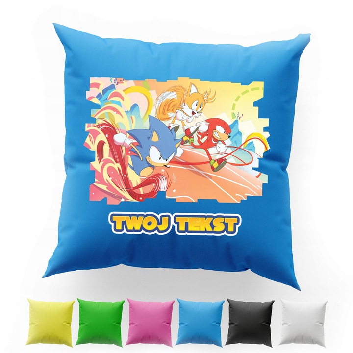 ПАМУЧНА КАЛЪФКА ЗА ВЪЗГЛАВНИЦА WORLD CASE МОДЕЛ 40x40СМ - SONIC GAME