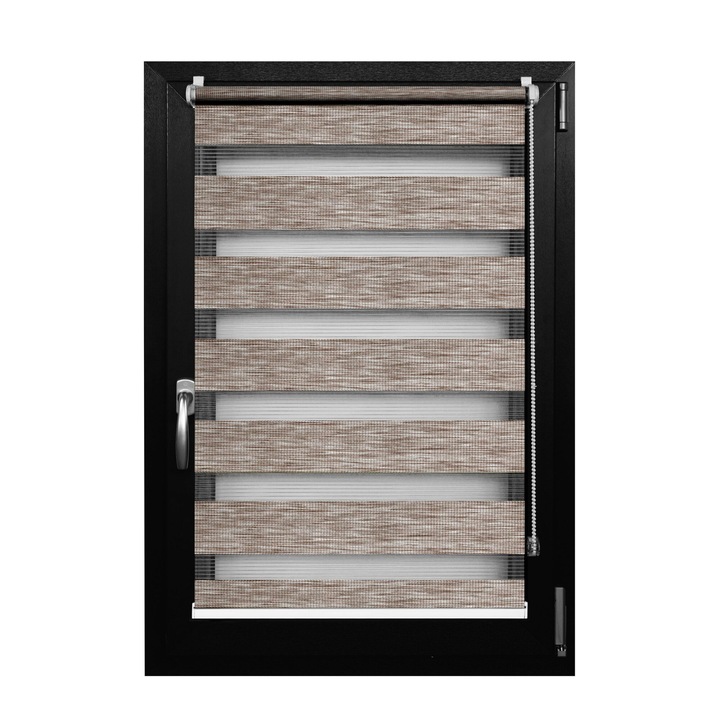 Текстилна ролетна щора Day&Night, кафяво сива, L 47 cm X H 160 cm