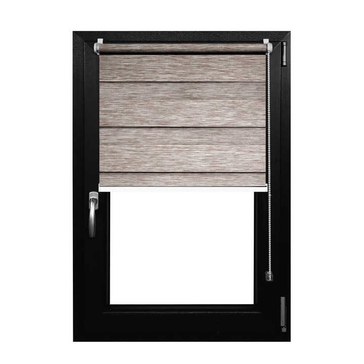 Текстилна ролетна щора Day&Night, кафяво сива, L 63 см X В 160 см