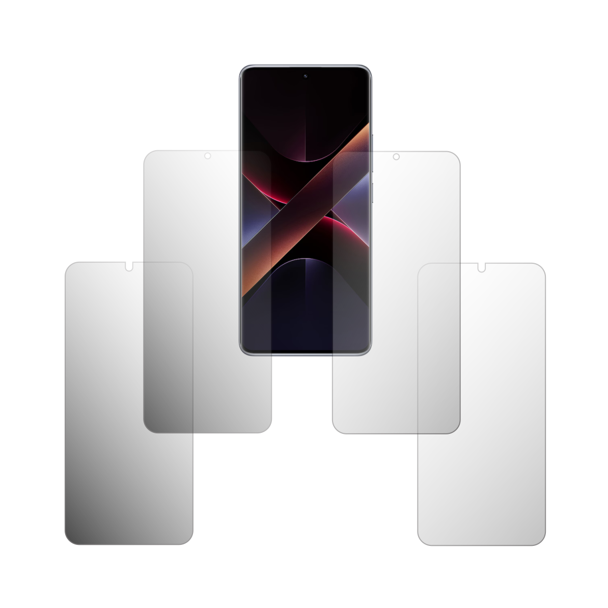 Set 4X Folie Protectie Ecran Folie24, pentru Poco X7 Pro, 2X Ultra-Clear + 2X Mate, Acoperire Full-Display si Case-Friendly, Adezive, Flexibile cu Auto Regenerare