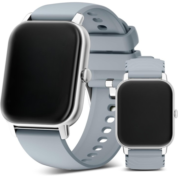 Ceas smartwatch Judneer, ecran tactil de 1 "4", IP67 rezistent la apa, tracker de activitate si pedometru, compatibil Android si iOS, Gri