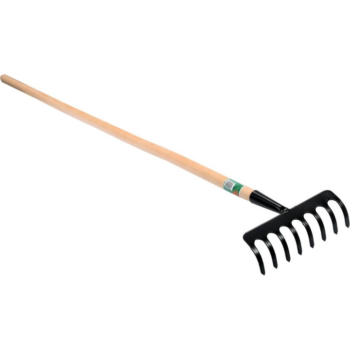 Grebla cu 8 dinti FLO, coada de lemn