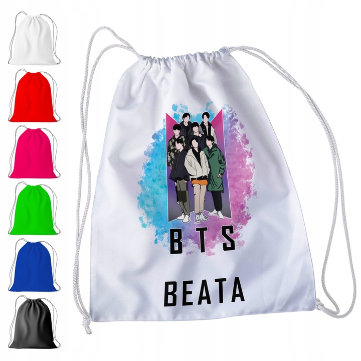 Спортна раница за деца World Case Модел BTS + ИМЕ! KPOP KOREA HALLYU ARMY