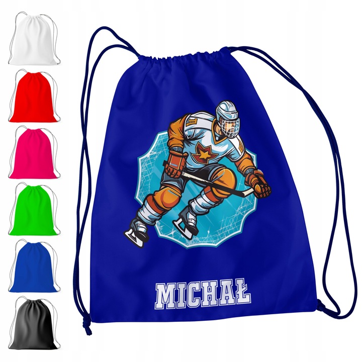 Спортна раница за деца World Case Модел HOCKEY + ИМЕ! ИГРА ЗА СЪБИРАНЕ НА СТИК ШАЙБА