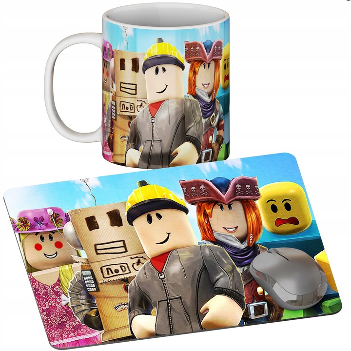 Персонализиран комплект 330 ml чаша и подложка за мишка, многоцветен калъф за света 9,5x8,2 cm, 200x240 mm