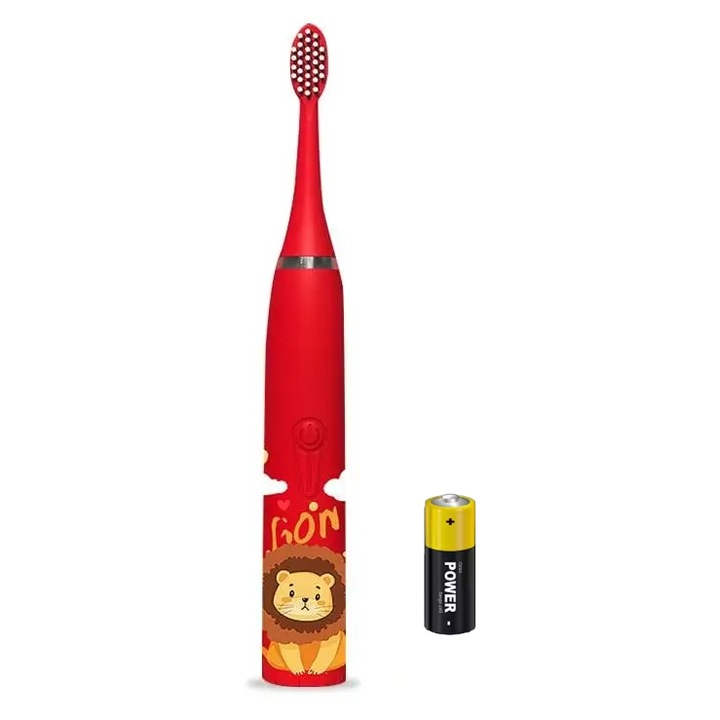 Periuta de dinti Electrica Soft A-11561 pentru copii +3, cu baterie inclusa, culoare Rosu ABYZ™